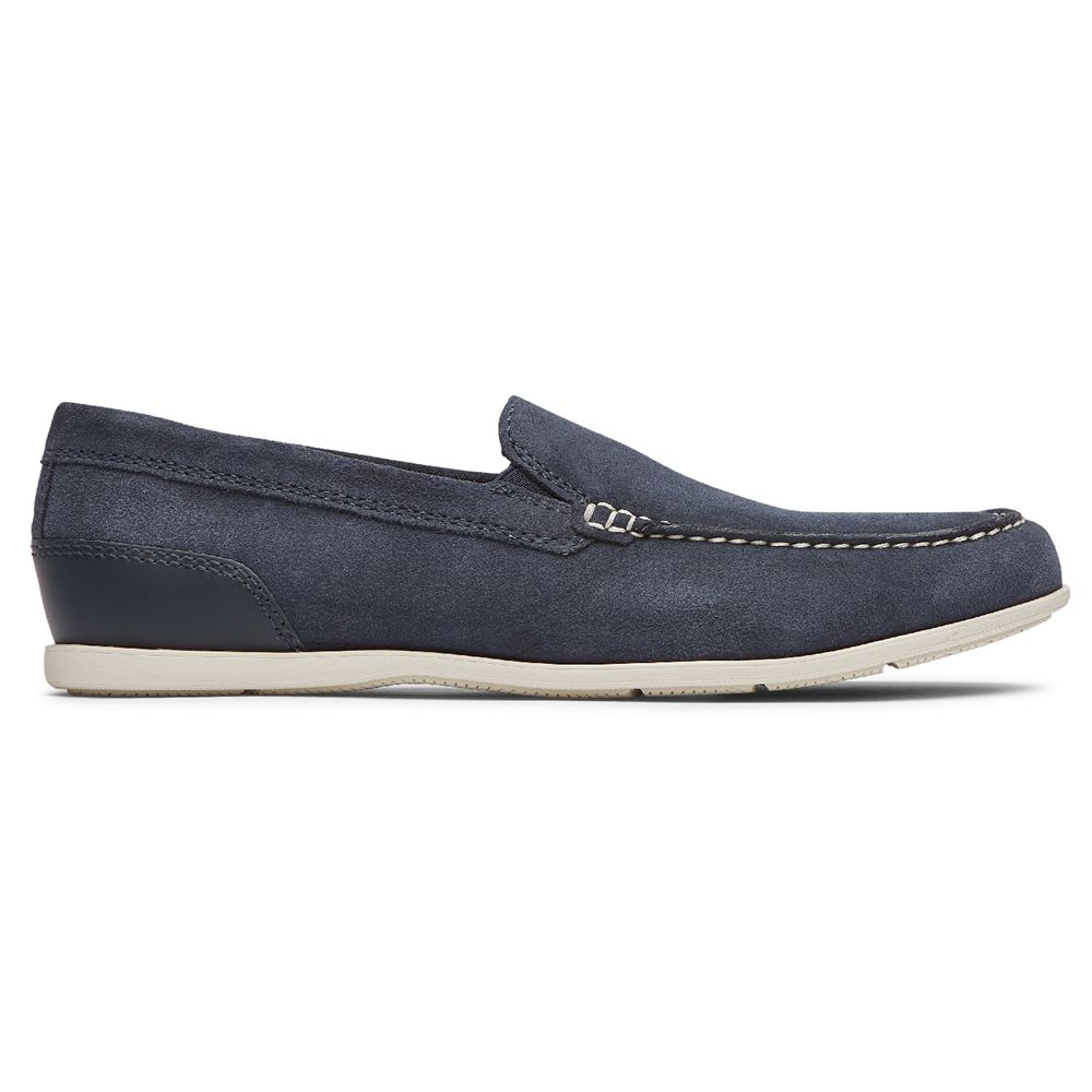 Rockport Malcom Venetian - Mens Slip-Ons - Blue - NZ (IPT-189506)